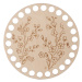 Dřevěný podtácek k obháčkování - jarní květy Zvolte variantu:: 15 cm