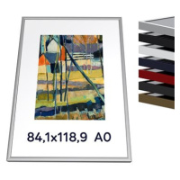 THALU Kovový rám 84,1x118,9 A0 cm Stříbrná matná