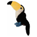 Hračka Dog Fantasy Recycled Toy tukan pískací se šustícím ocasem 23cm