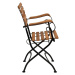 PARKLIFE Skládací židle s područkami set 2 ks - hnědá/černá