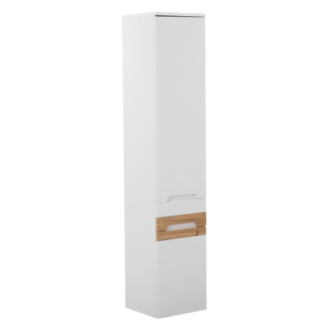 Comad Koupelnová závěsná skříňka vysoká Galaxy 800 2D/1S alpská bílá/dub votan