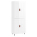 vidaXL Skříň highboard lesklá bílá 69,5 x 34 x 180 cm kompozitní dřevo