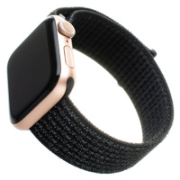 FIXED Nylon Strap nylonový pásek pro Apple Watch 42/44/45mm reflexně černý