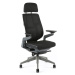 Office Pro Office Pro - kancelářská židle KARME mesh s podhlavníkem - černá žíhaná