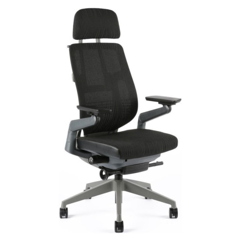 Office Pro Office Pro - kancelářská židle KARME mesh s podhlavníkem - černá žíhaná