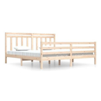 Rám postele masivní dřevo 200 × 200 cm, 3105335