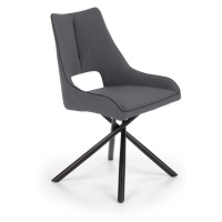 Jídelní židle ALAVO –⁠ kov/látka, šedá
