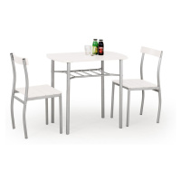 Halmar Halmar Bílá jídelní sestava stolu se 2 židlemi LANCE