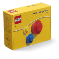 LEGO  věšák na zeď, 3 ks - žlutá, modrá, červená