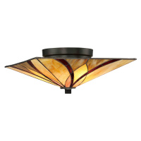 QUOIZEL Stropní světlo Asheville design Tiffany, 16,7cm