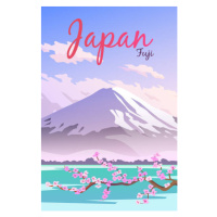 Ilustrace Japan. Vector poster., Mikalai Manyshau, 26.7x40 cm