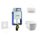 GEBERIT Kombifix Modul pro závěsné WC s tlačítkem Sigma50, alpská bílá + Tece One sprchovací toa