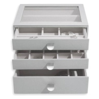 Stackers Šperkovnice se šuplíky 3 v 1 Pebble Grey Classic Drawers šedá