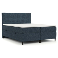 Tmavě modrá boxspring postel s úložným prostorem 140x200 cm Urbaneo – Maison de Rêve