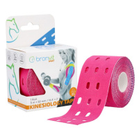 BronVit Sport Kinesio Tape děrovaný 5 cm x 5 m tejpovací páska růžová