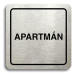 Accept Piktogram "apartmán" (80 × 80 mm) (stříbrná tabulka - černý tisk)