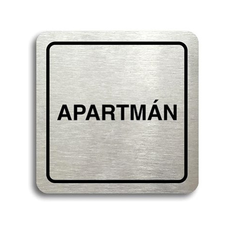 Accept Piktogram "apartmán" (80 × 80 mm) (stříbrná tabulka - černý tisk)
