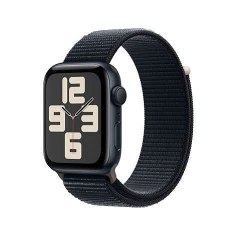 Apple Watch SE 44mm Temně inkoustový hliník s temně inkoustovým provlékacím sportovním řemínkem