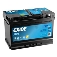 EXIDE START-STOP AGM, 72Ah, 12V, EK720