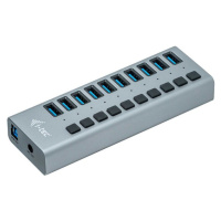 i-tec USB 3.0 Charging HUB 10 Port + Power Adaptér 48 W stříbr