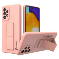 Wozinsky Kickstand Case silikonové pouzdro se stojánkem Samsung Galaxy A73 růžové