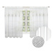 Dekorační krátká záclona se zirkony s řasící páskou LAURENCE 160 bílá 150x160 (cena za 1 kus) My