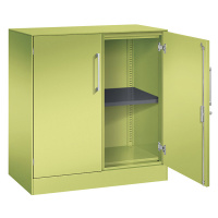 C+P Skříň s otočnými dveřmi ASISTO, výška 897 mm, šířka 800 mm, 1 police, viridianová zelená/vir
