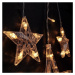 SOLIGHT 1V227 LED vánoční závěs, hvězdy, šíře 1,8m, 77LED, IP20, 3xAA, USB