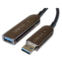 PremiumCord USB3.2 + 2.0 prodlužovací optický AOC kabel A/Male - A/Female 10 m