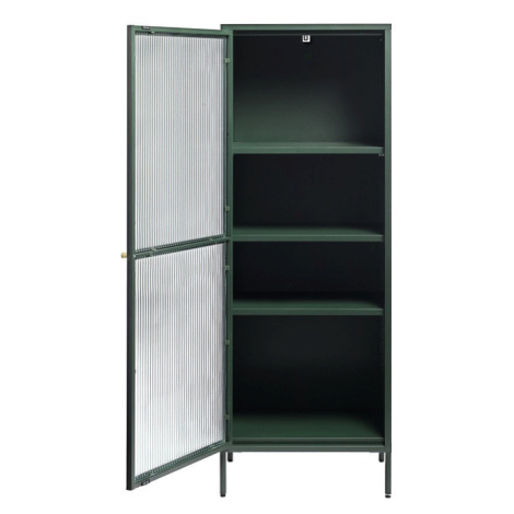 Furniria Designová vitrína Hazina 160 cm zelená