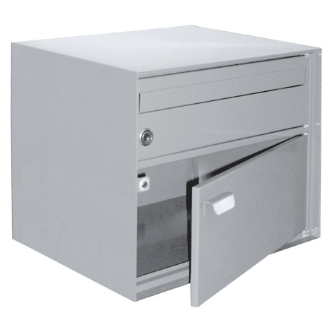 Poštovní schránka, š x v x h 390 x 315 x 310 mm, ocelový plech, s práškovým vypalovaným lakem, b