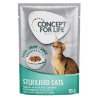 Výhodné balení Concept for Life 48 x 85 g - Sterilised Cats v omáčce
