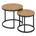 Konferenční stolek Brenta - set 2 kusů (dub, černá)