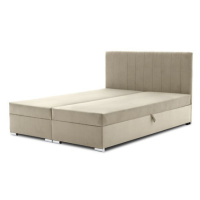 Čalouněná postel GRENLAND s pružinovou matrací 180x200 cm Krémová