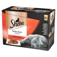 Sheba Selection krmivo v hliníkové kapsičce s masem 12 x 85 g