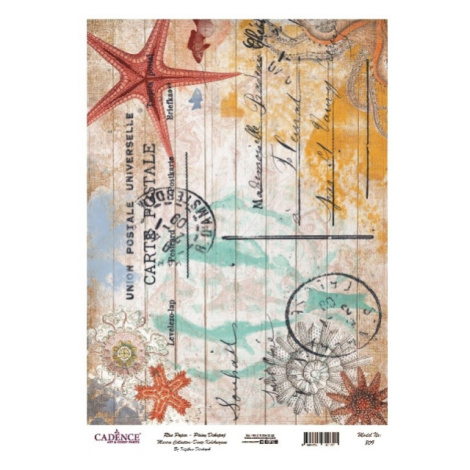 Rýžový papír Cadence, A3 - Mořská pohlednice Aladine