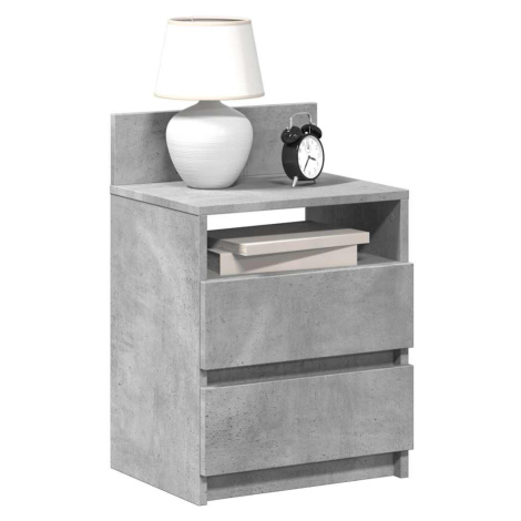 vidaXL Noční stolky 2 ks se 2 zásuvkami betonově šedé 40 x 33 x 60 cm