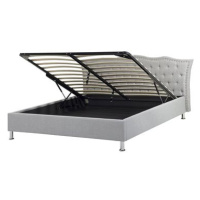 BELIANI postel s úložištěm Chesterfield METZ 160 × 200 cm, šedá