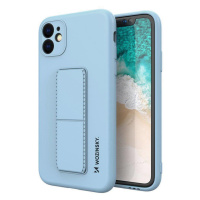 Wozinsky Flexibilní silikonové pouzdro se stojánkem na iPhone 11 Pro light blue