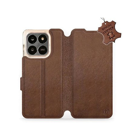 Mobiwear Kožené flip pouzdro pro Honor X7d / Honor 400 Smart 5G - hnědé