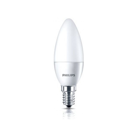 Philips LED Svíčka 4-25W, E14, 2700K, Mléčná