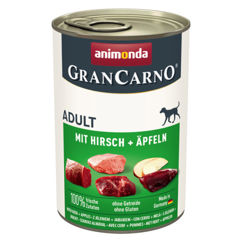 Animonda GranCarno Original Adult 24 x 400 g výhodné balení - jelen a jablka