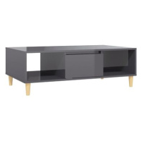 SHUMEE Konferenční stolek šedý vysoký lesk 103,5 × 60 × 35 cm dřevotříska, 806021