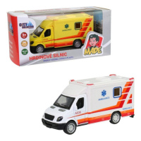 MADE - Ambulance kovová, zpětný chod, 11,8 cm