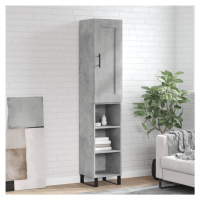 vidaXL Skříň highboard betonově šedá 34,5x34x180 cm kompozitní dřevo