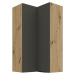 Horní rohová skříňka Aria 60x60 GN-108 2F (90°) Barva korpusu: Bílá, Barva dvířek: WH - Crystal 