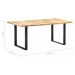 Jídelní stůl mangovníkové dřevo / kov 180x90x76 cm,Jídelní stůl mangovníkové dřevo / kov 180x90x
