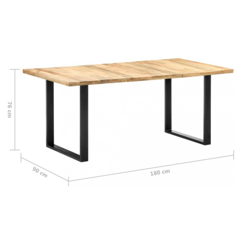 Jídelní stůl mangovníkové dřevo / kov 180x90x76 cm,Jídelní stůl mangovníkové dřevo / kov 180x90x vidaXL