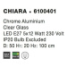 Nova Luce Luxusní závěsné svítidlo Chiara v kombinaci moderního kovu a čirého skla - 5 x 60 W, p