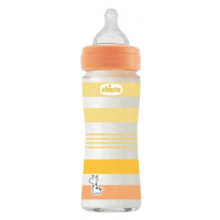 CHICCO Láhev kojenecká sklo Well-being silikon 240ml uni